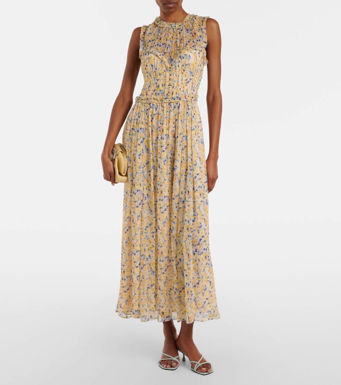 Kasia floral silk chiffon maxi dress | Ulla Johnson