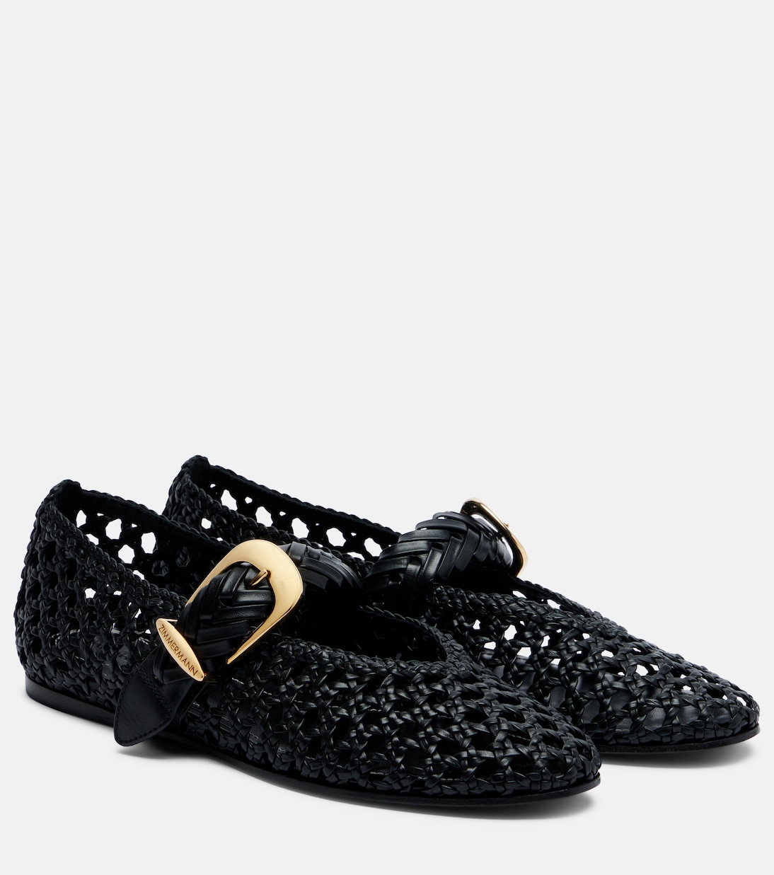 Alchemy braided leather Mary Jane flats | Zimmermann