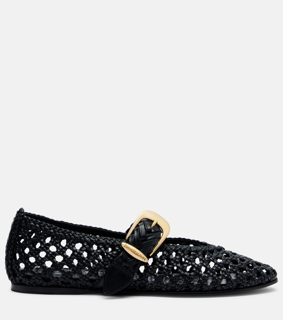 Alchemy braided leather Mary Jane flats | Zimmermann