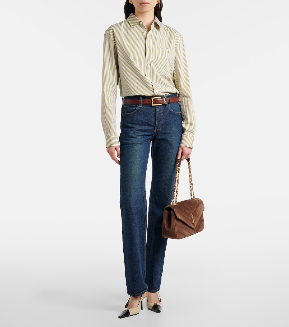 Loulou Medium suede shoulder bag | Saint Laurent