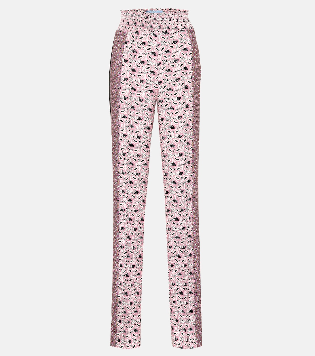 Printed high-rise crêpe pants | Prada