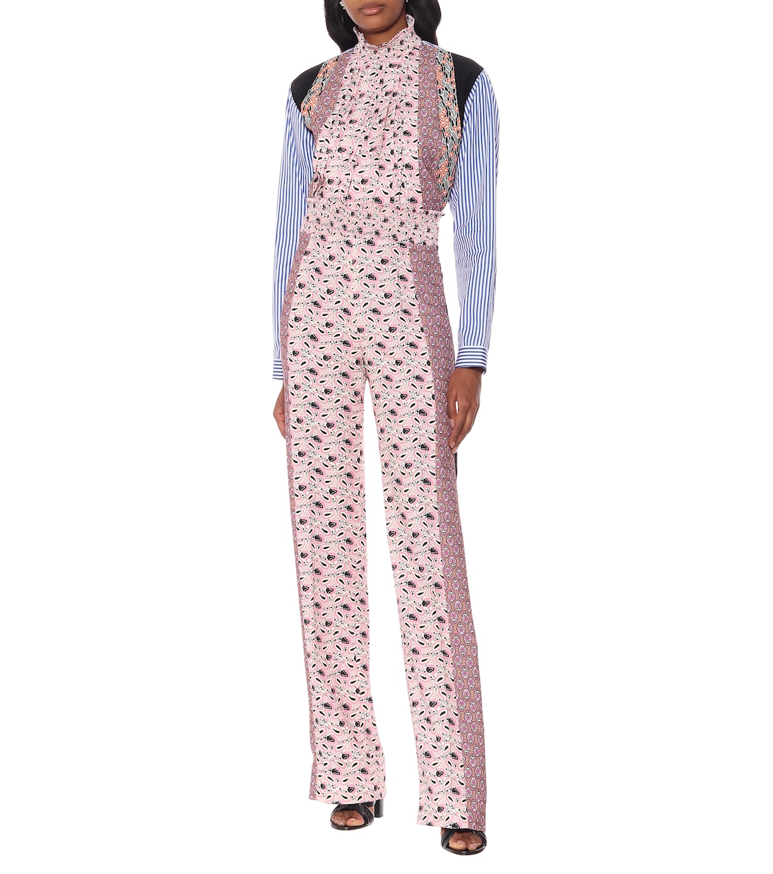 Printed high-rise crêpe pants | Prada