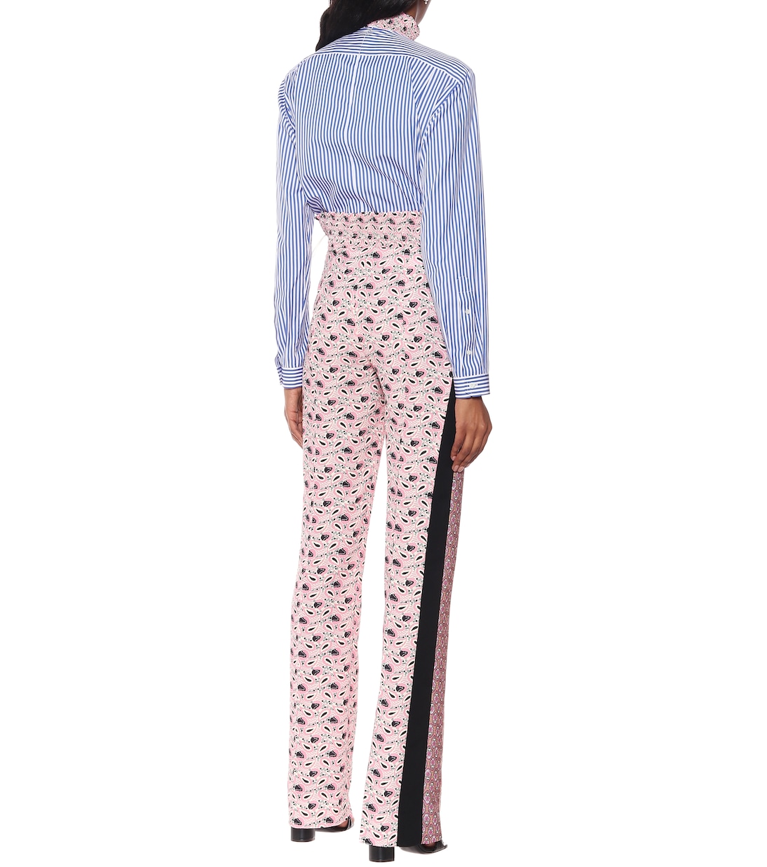 Printed high-rise crêpe pants | Prada