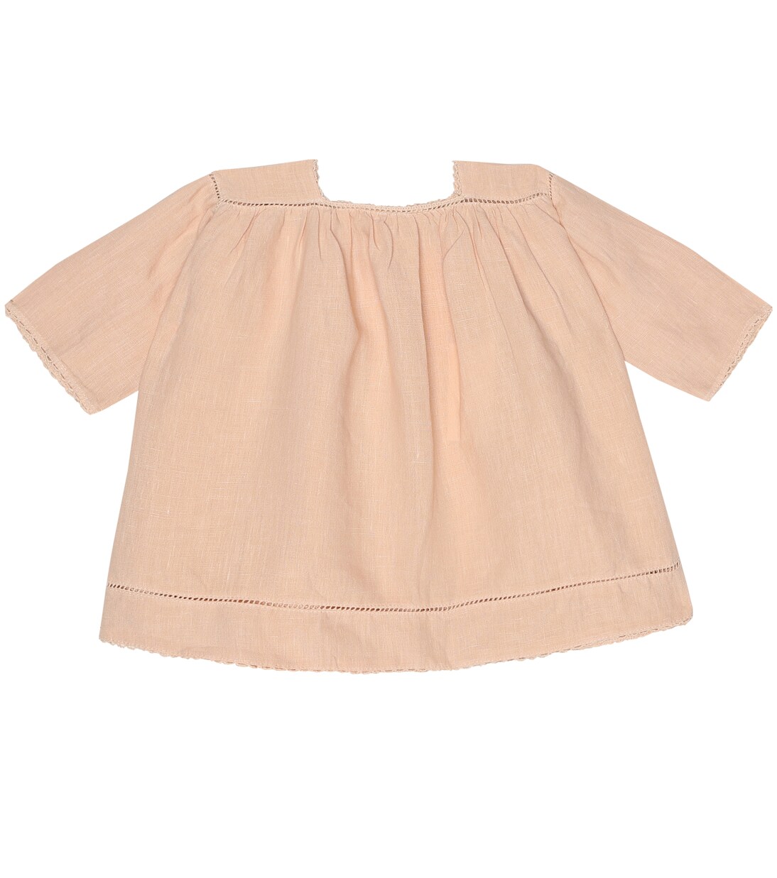 Baby Wimbledon linen dress | Caramel