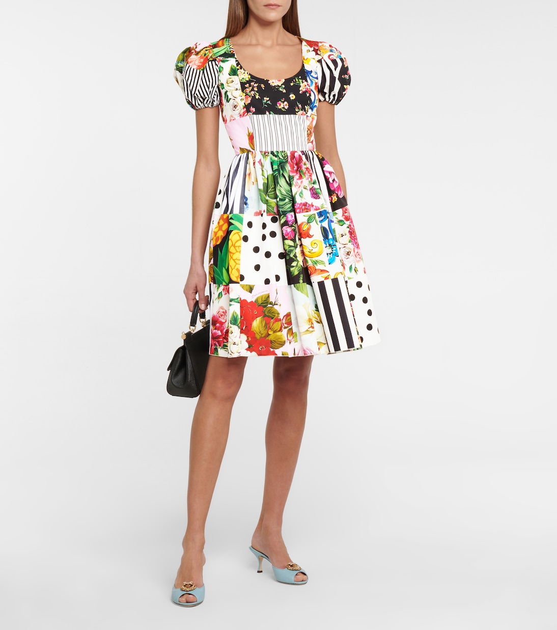 Bedrucktes Minikleid aus Baumwolle | Dolce&Gabbana