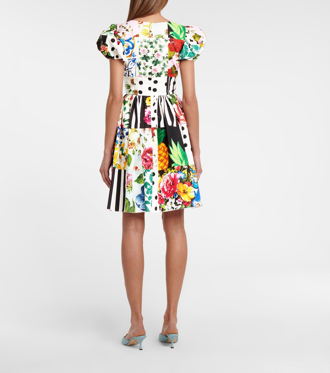 Bedrucktes Minikleid aus Baumwolle | Dolce&Gabbana