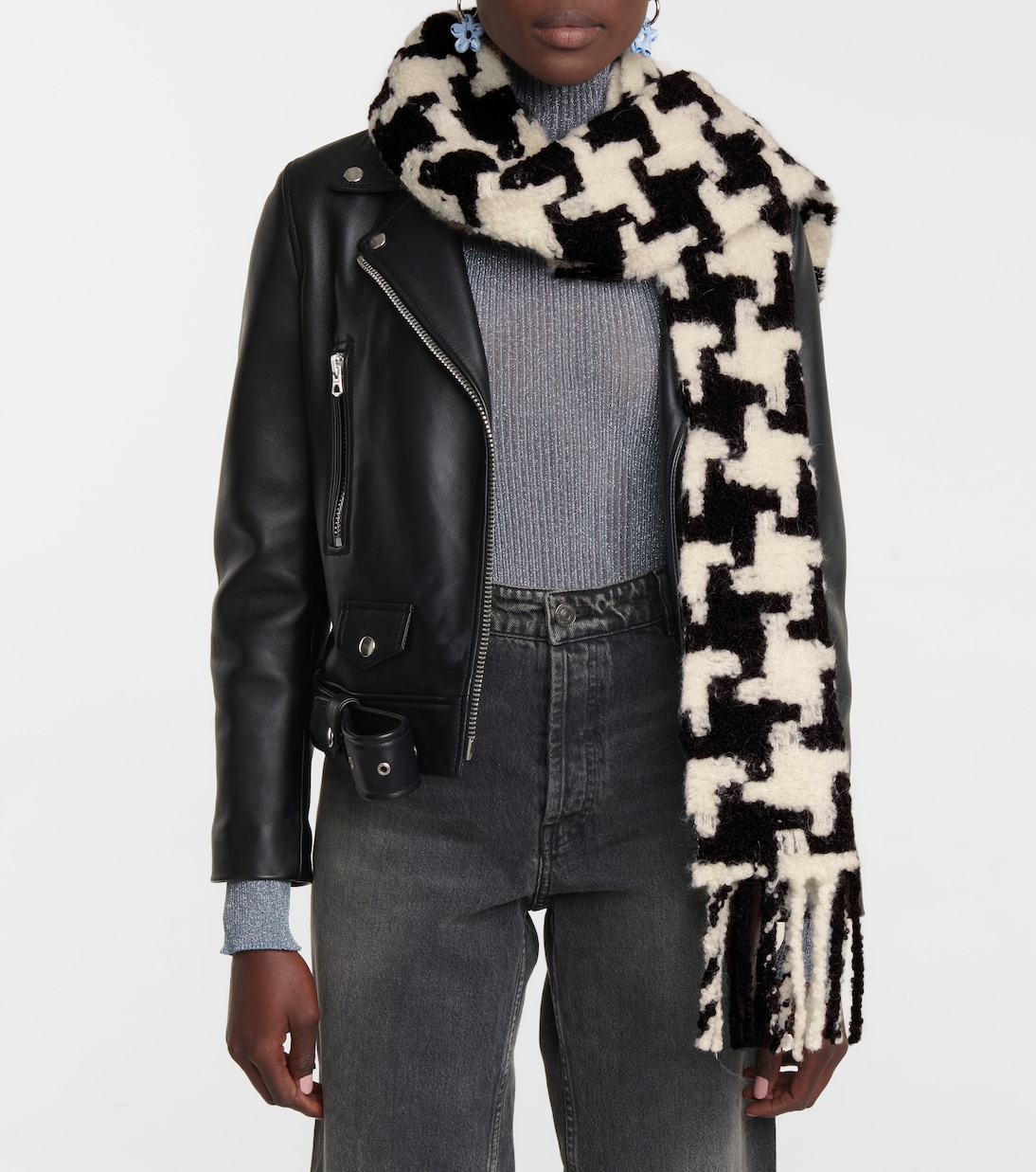 Sciarpa in misto alpaca pied-de-poule | Acne Studios