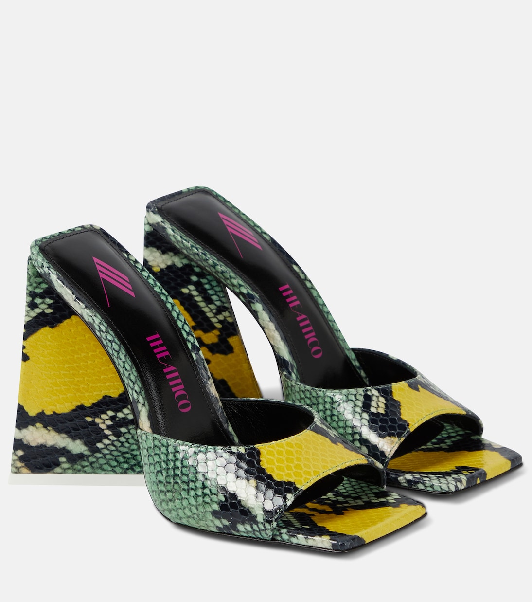 Devon snake-effect leather sandals | The Attico