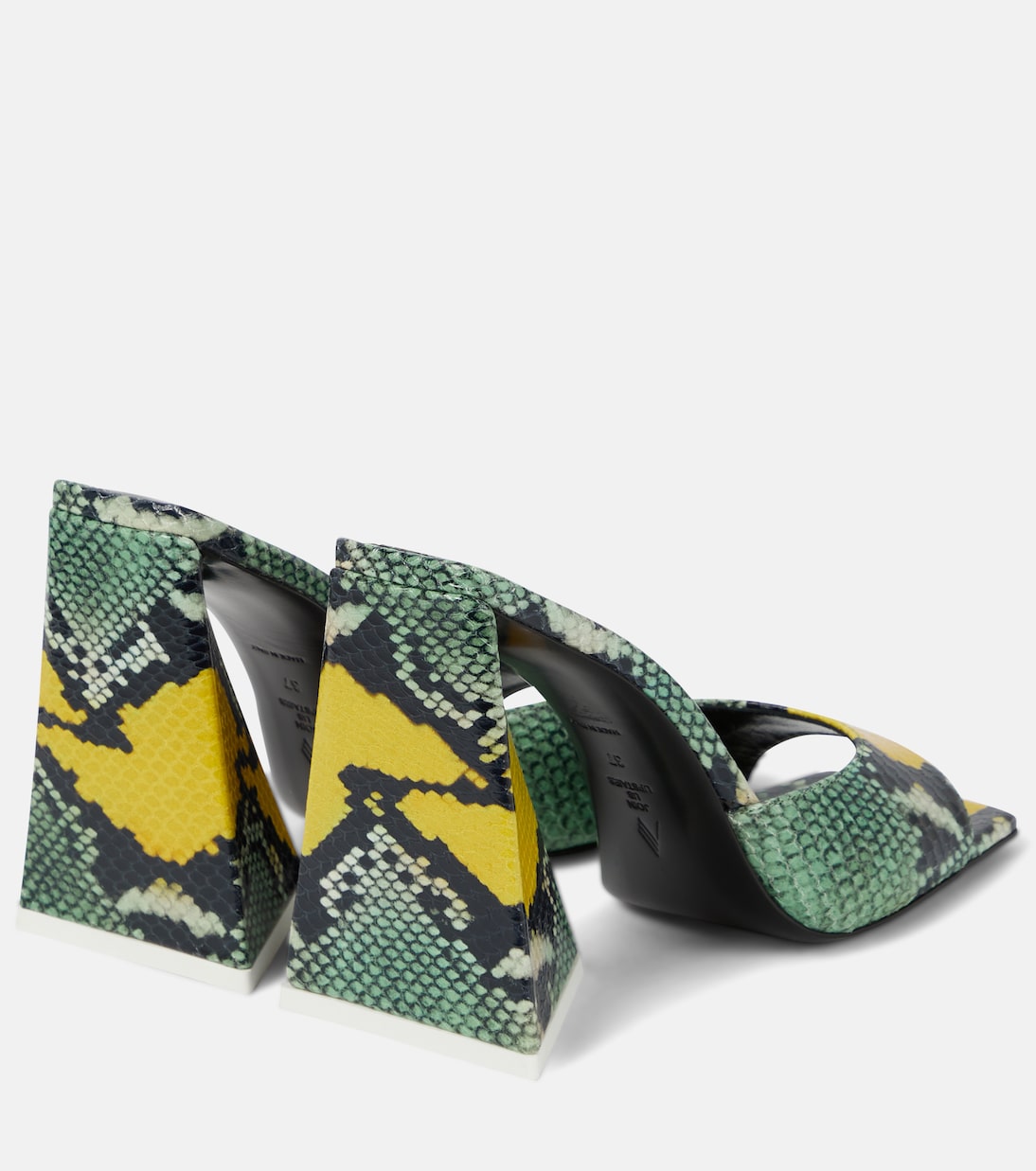 Devon snake-effect leather sandals | The Attico