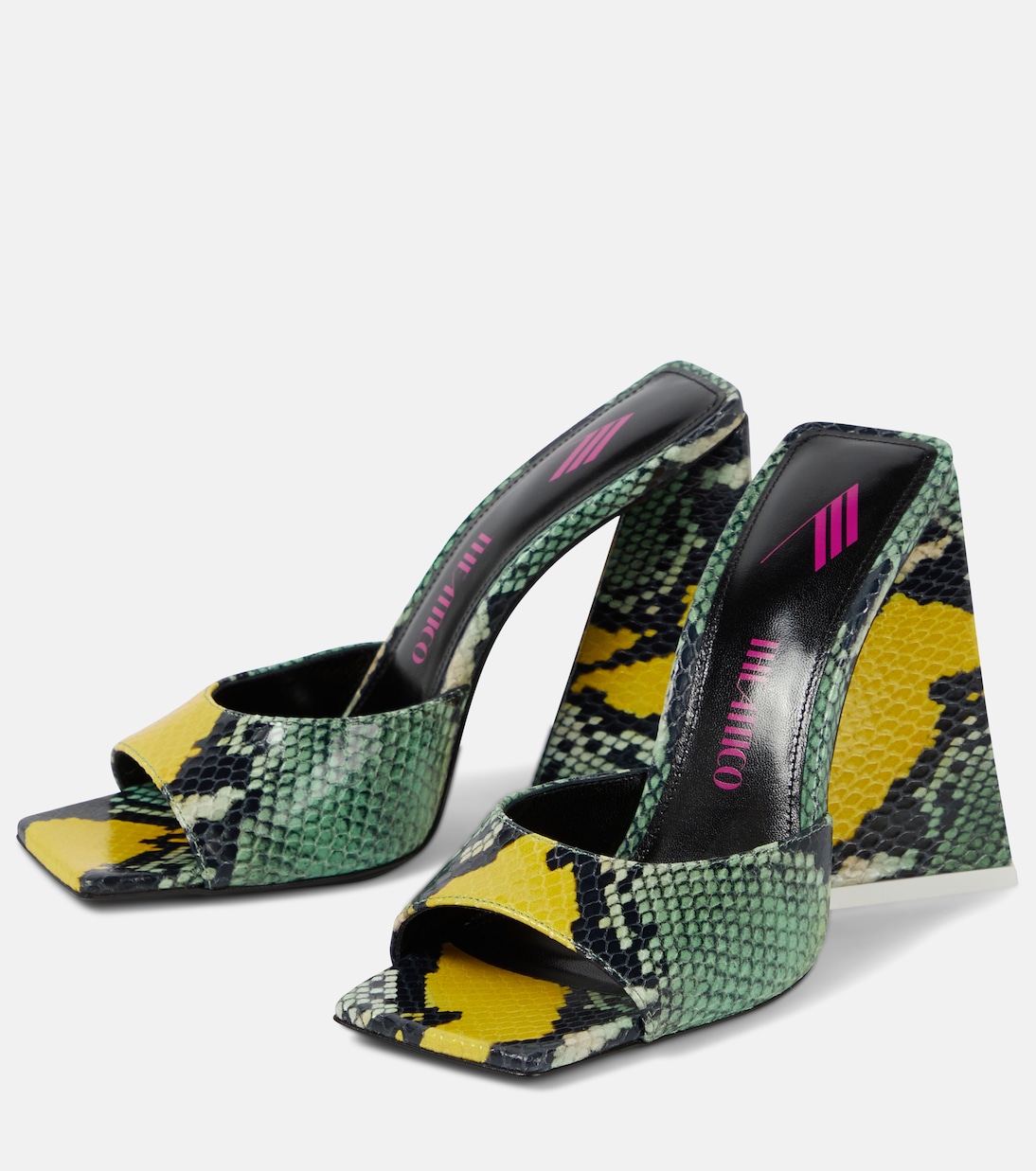Devon snake-effect leather sandals | The Attico