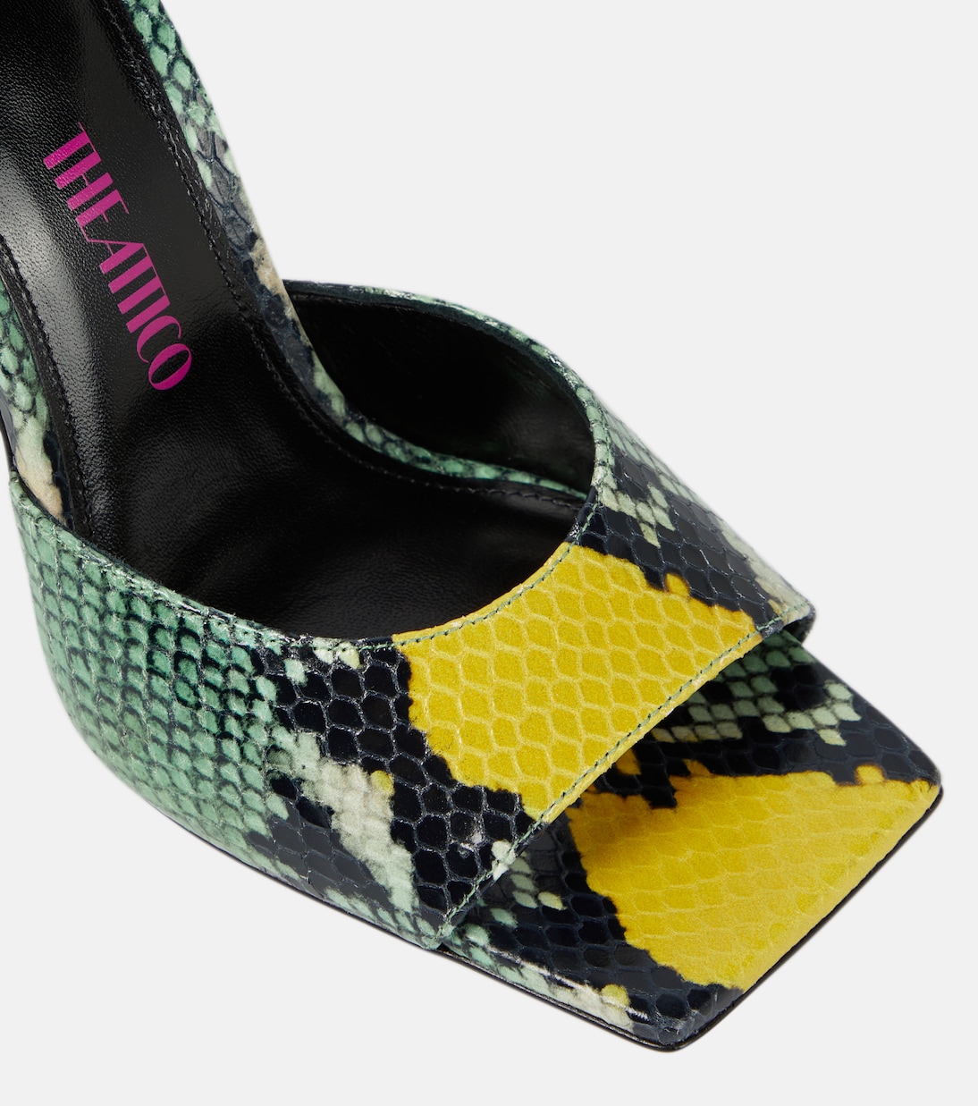 Devon snake-effect leather sandals | The Attico