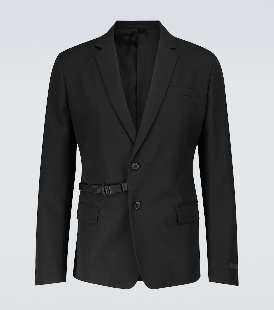 Blazer en laine à boucle | Prada