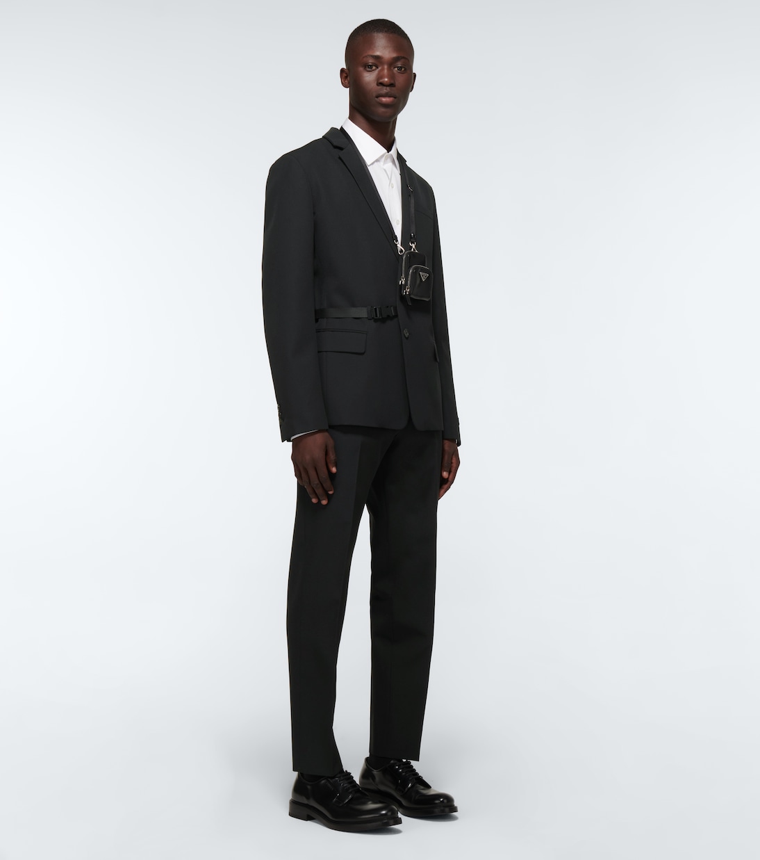 Blazer en laine à boucle | Prada