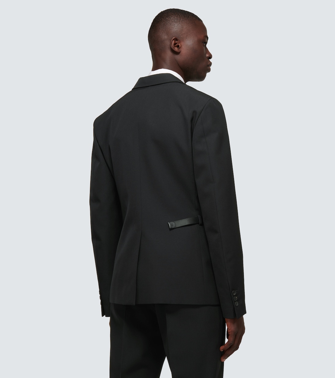 Blazer en laine à boucle | Prada