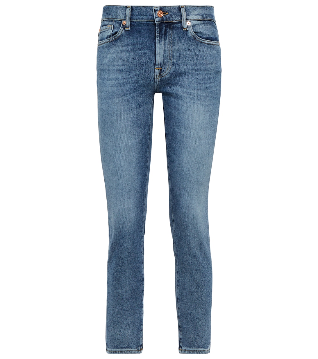 Jeans ajustados Roxanne de tiro medio | 7 For All Mankind
