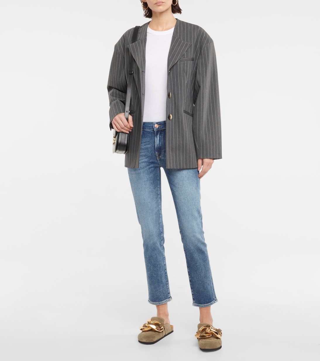 Jeans ajustados Roxanne de tiro medio | 7 For All Mankind