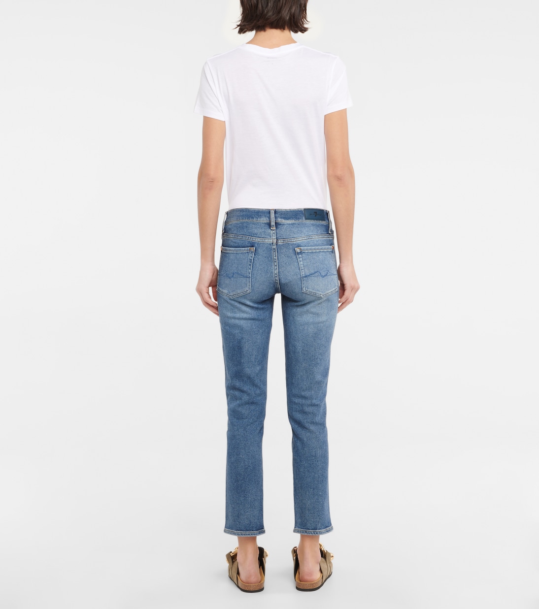 Jeans ajustados Roxanne de tiro medio | 7 For All Mankind