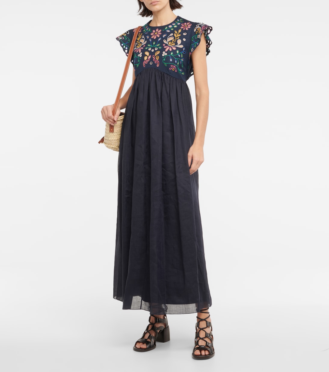 Besticktes Maxikleid aus Baumwolle | Chloé