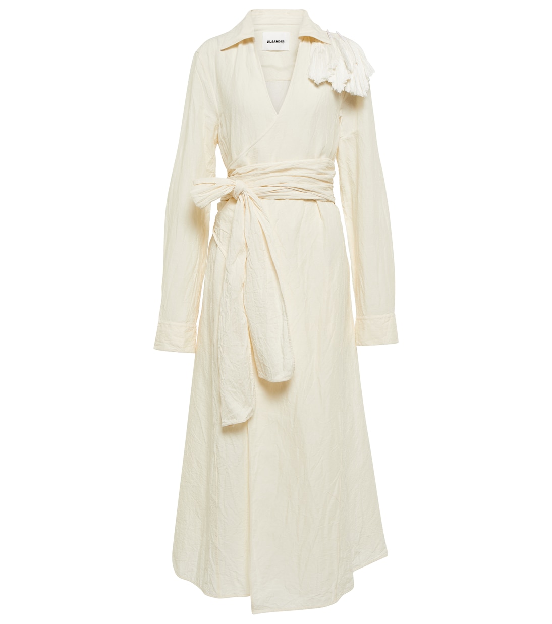 Linen and cotton wrap dress | Jil Sander