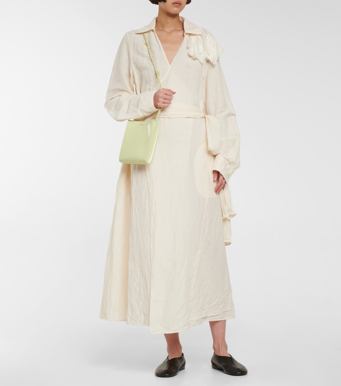 Linen and cotton wrap dress | Jil Sander
