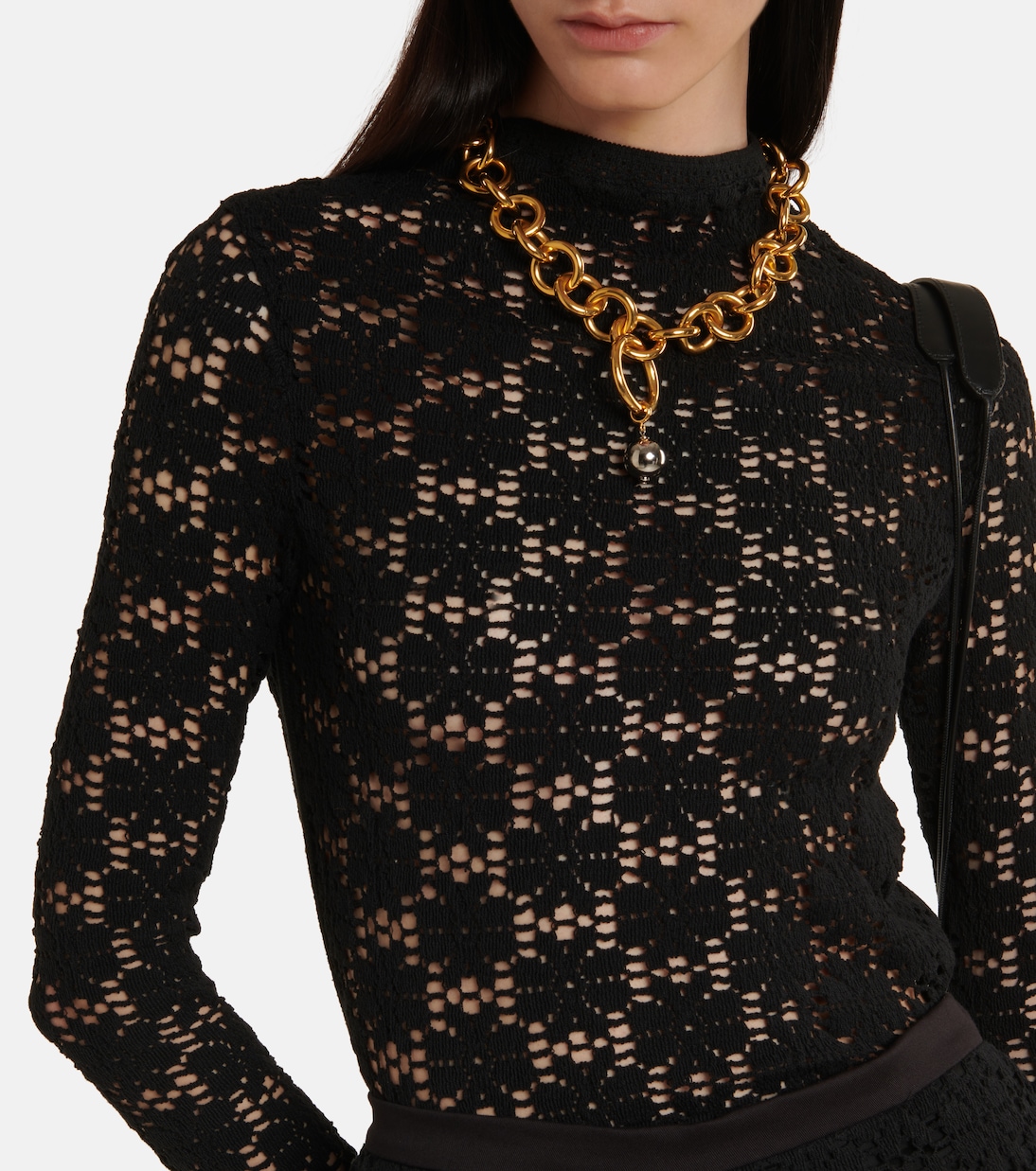Besticktes Longsleeve aus Baumwolle | Jil Sander