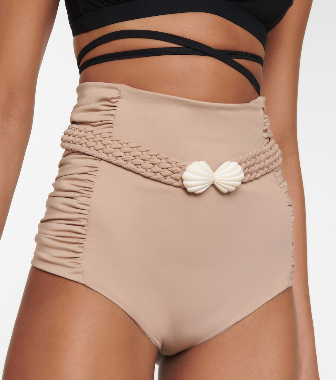 High-rise belted bikini bottoms | Johanna Ortiz