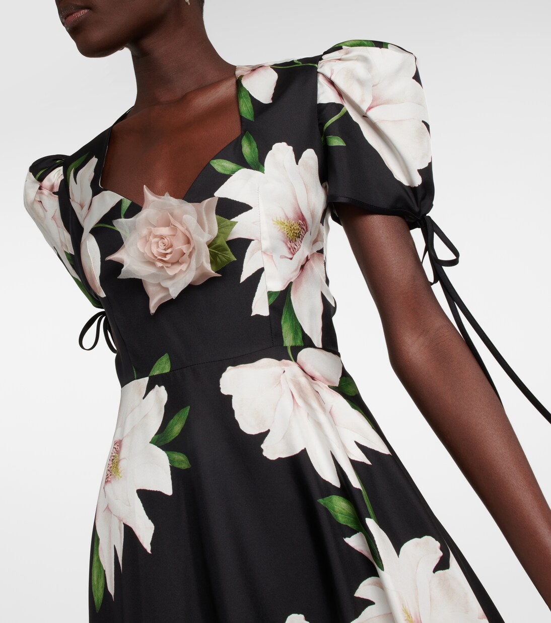 Floral silk twill midi dress | Rodarte