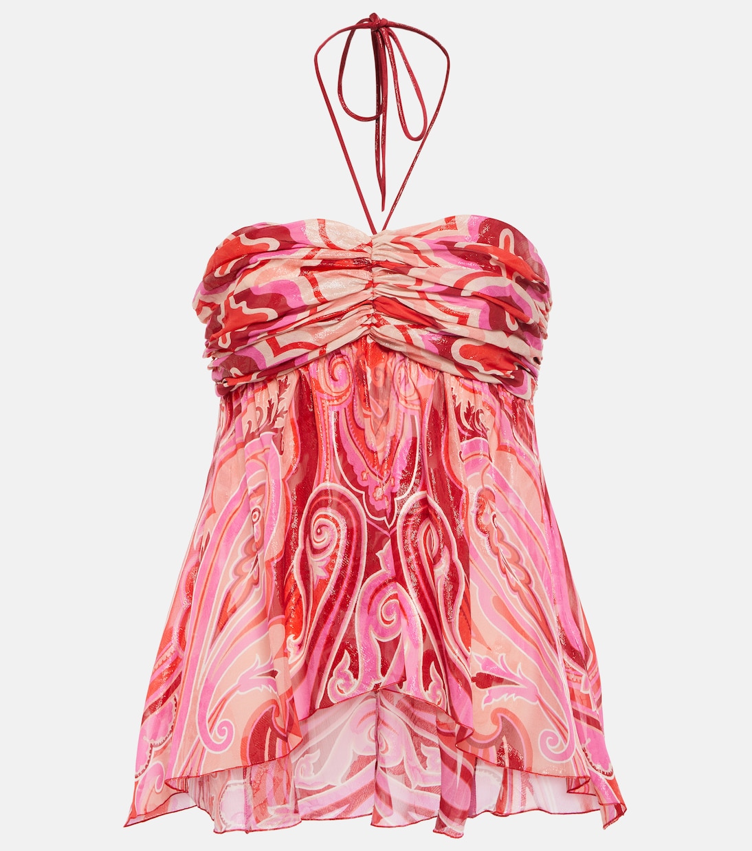 Halterneck silk-blend top | Etro