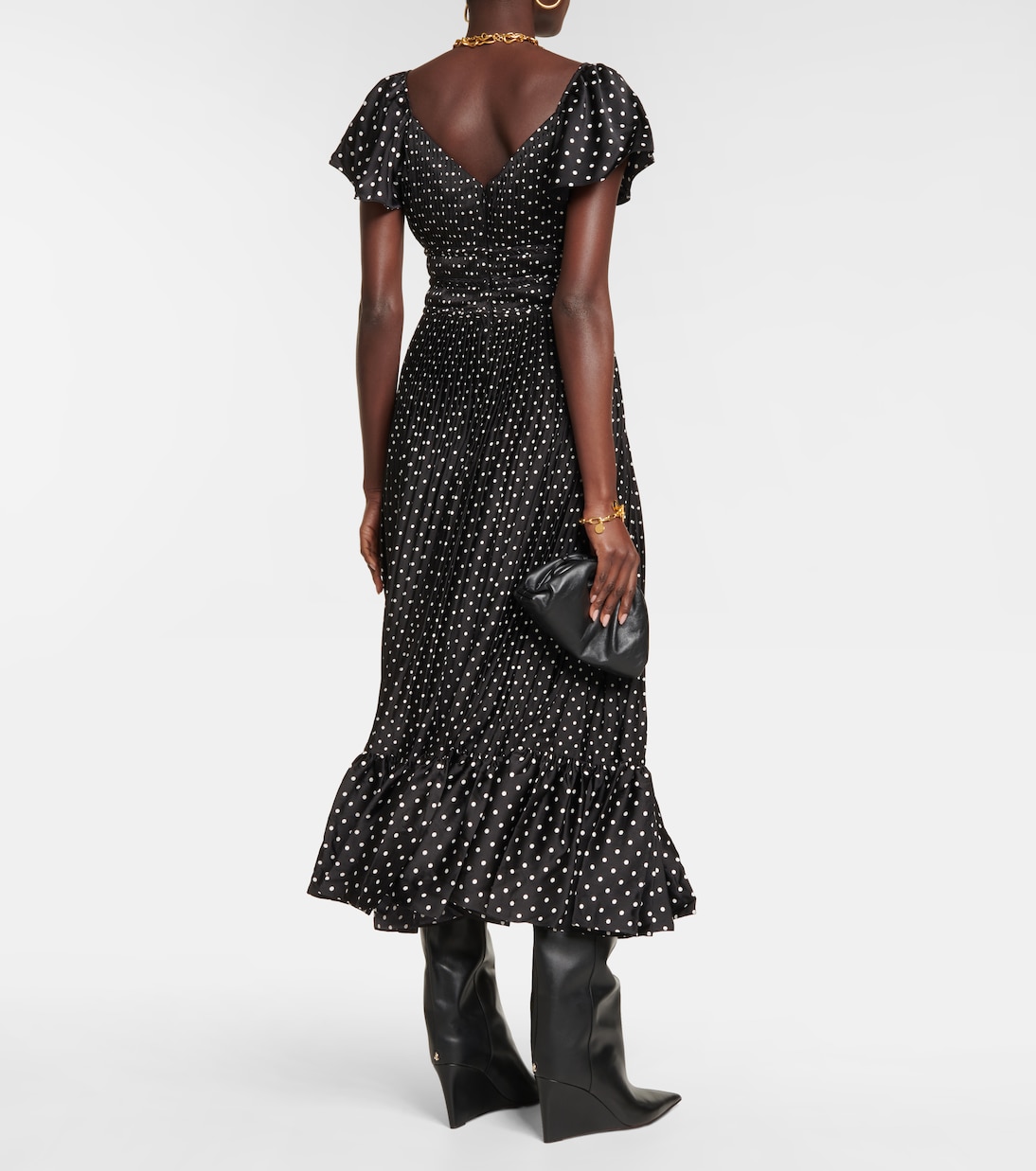 Polka-dot crêpe midi dress | Polo Ralph Lauren