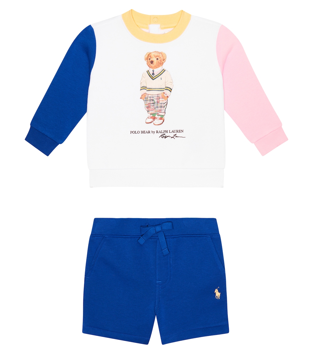 Bébé – Set sweat-shirt et short Polo Bear en coton mélangé | Polo Ralph Lauren Kids