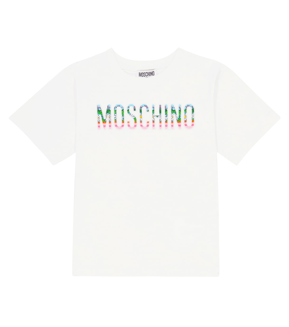 Camiseta en mezcla de algodón estampada | Moschino Kids