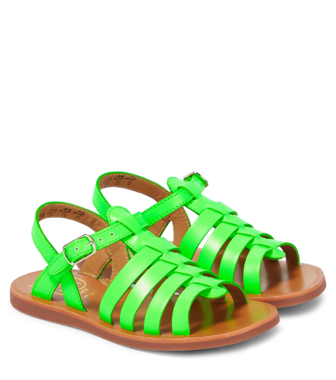 Sandali Plagette Strap in pelle | Pom d'Api