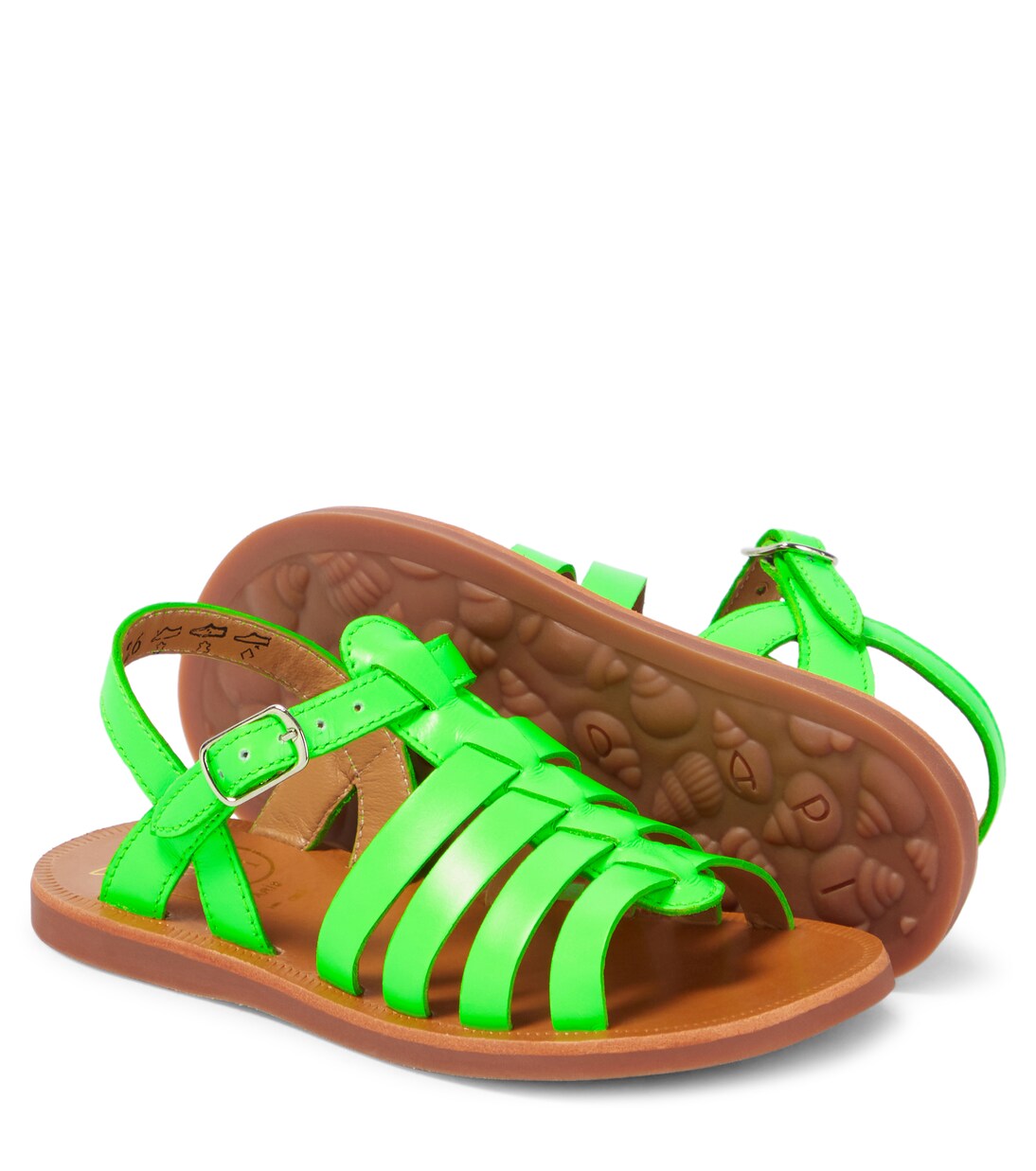 Sandali Plagette Strap in pelle | Pom d'Api