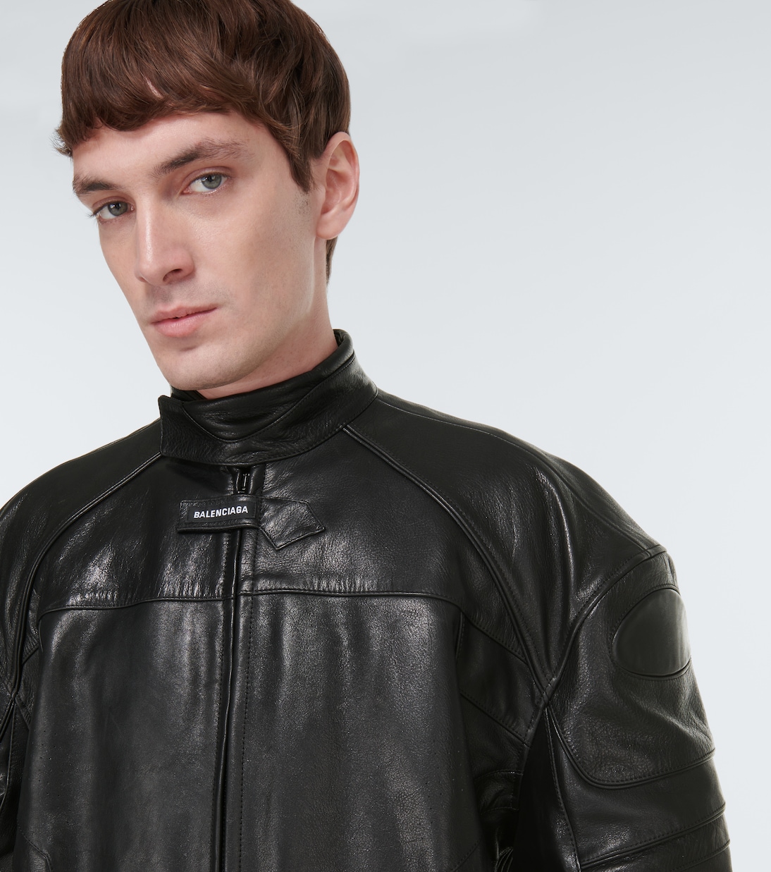 Balenciaga moto leather jacket outlet
