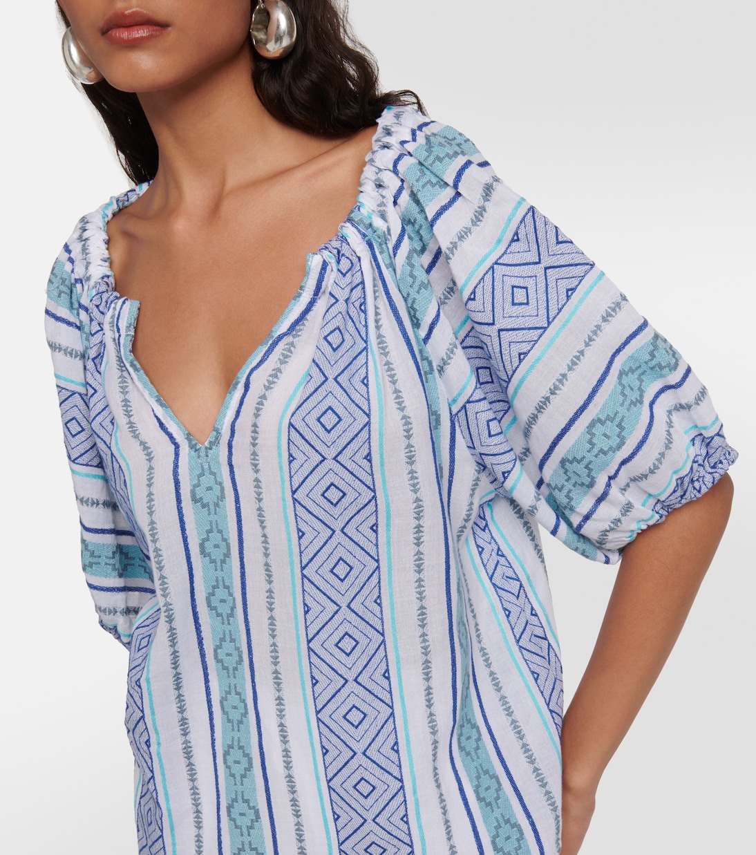 Kimmy printed cotton top | Velvet