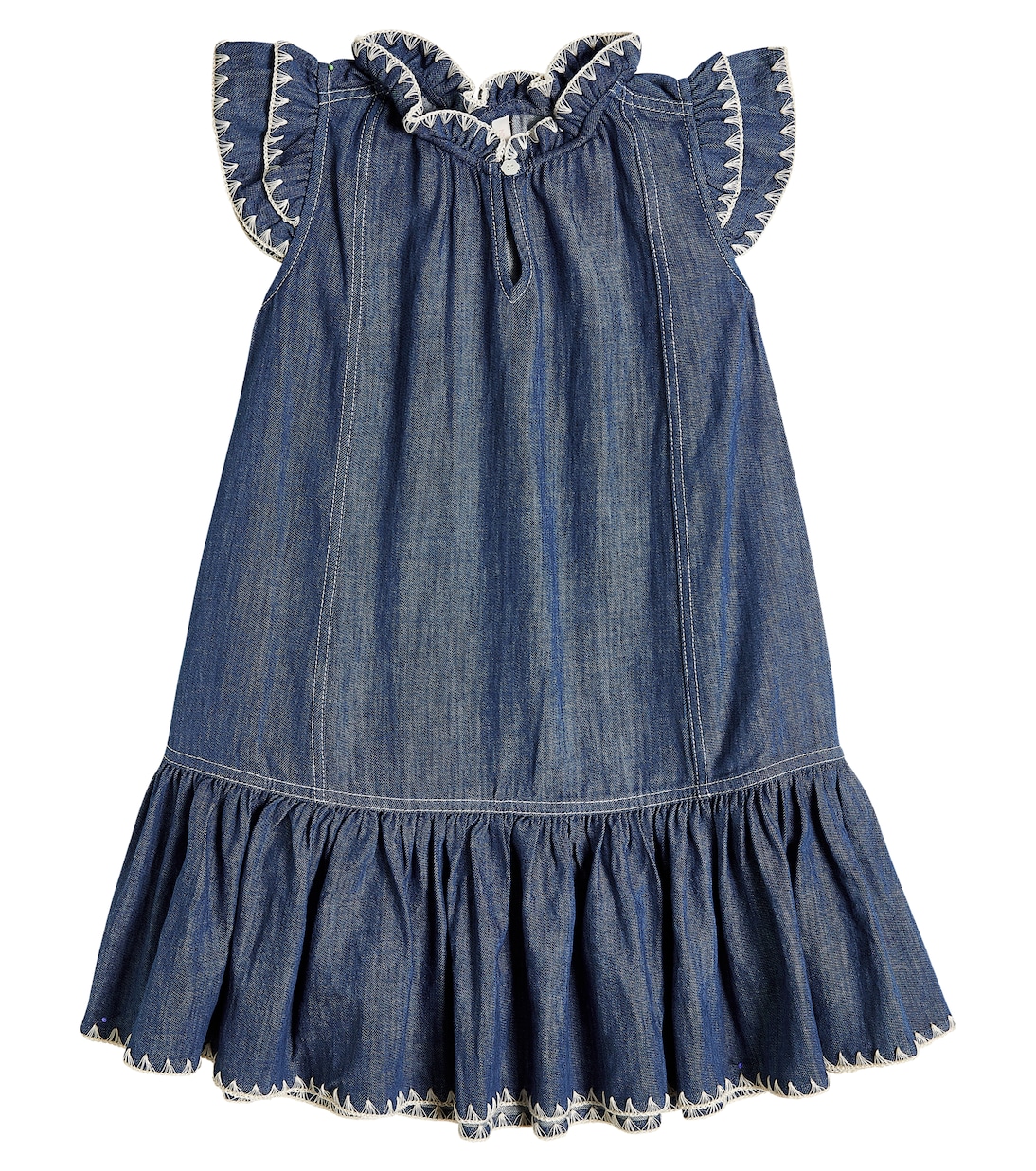 Besticktes Kleid Devi aus Denim | Zimmermann Kids
