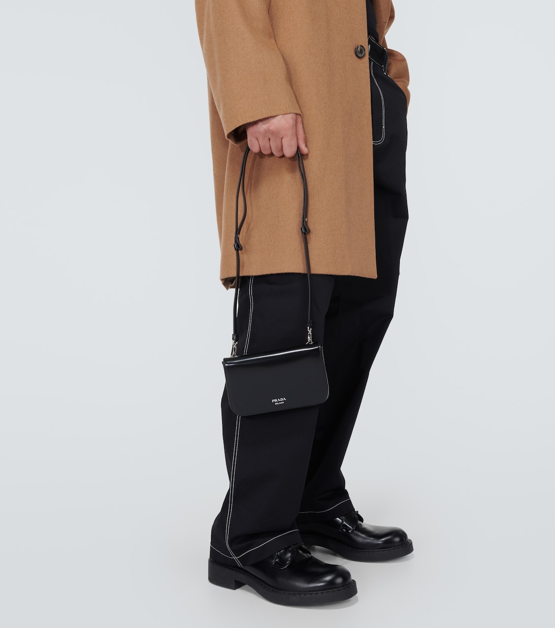 Messenger Bag Mini aus Leder | Prada