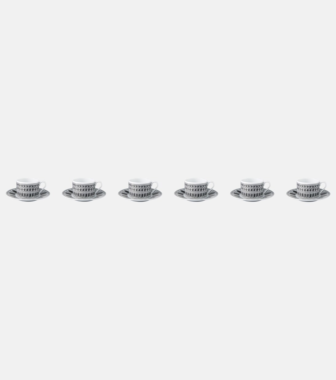 Architettura set of 6 teacups and saucers | Fornasetti