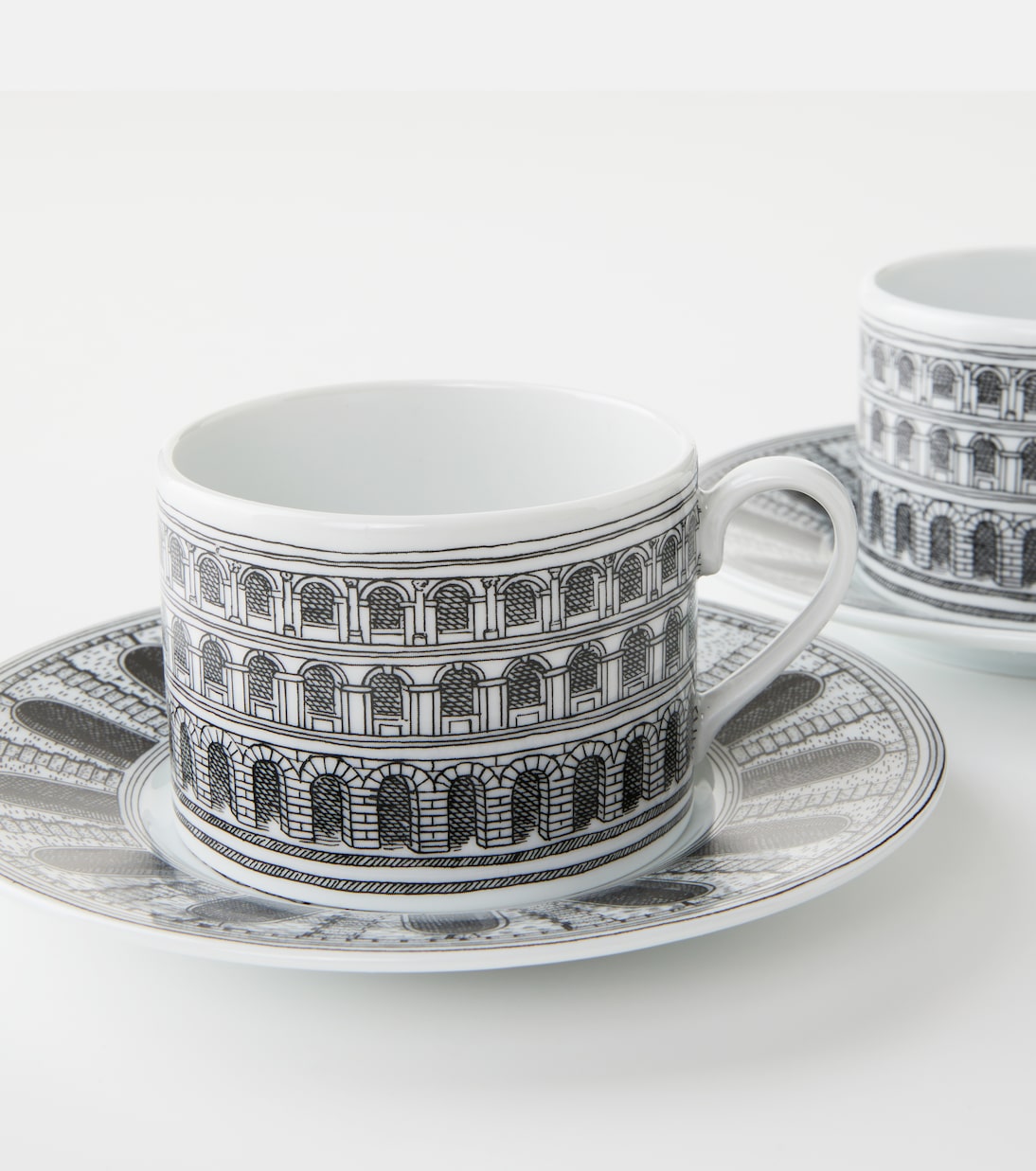 Architettura set of 6 teacups and saucers | Fornasetti