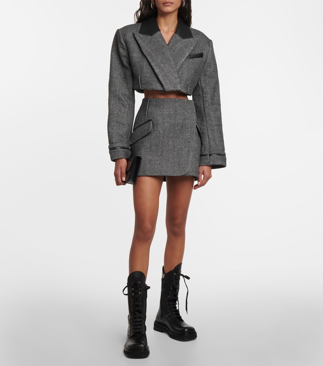 Clare cropped wool-blend blazer  | Simkhai