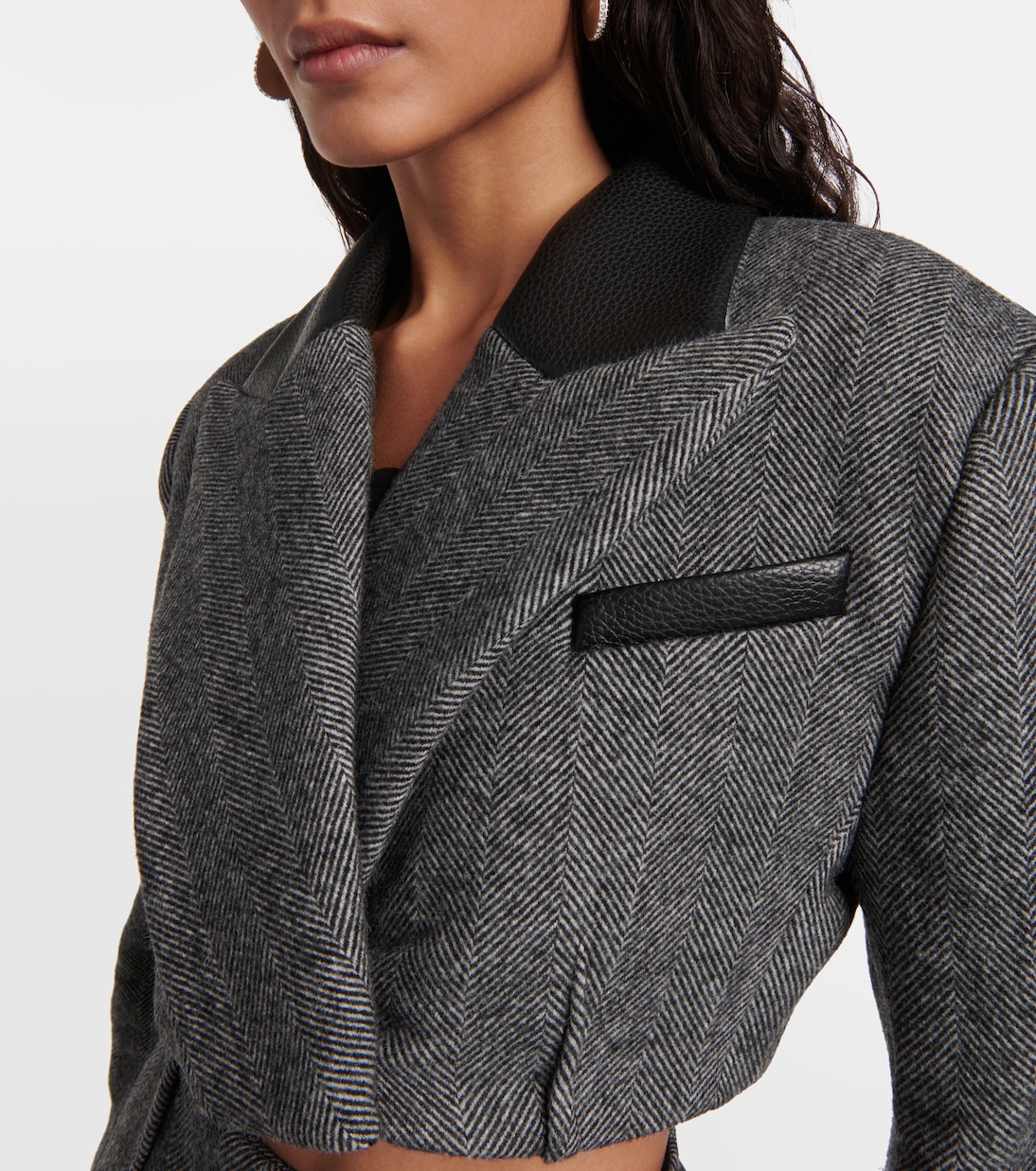 Clare cropped wool-blend blazer  | Simkhai