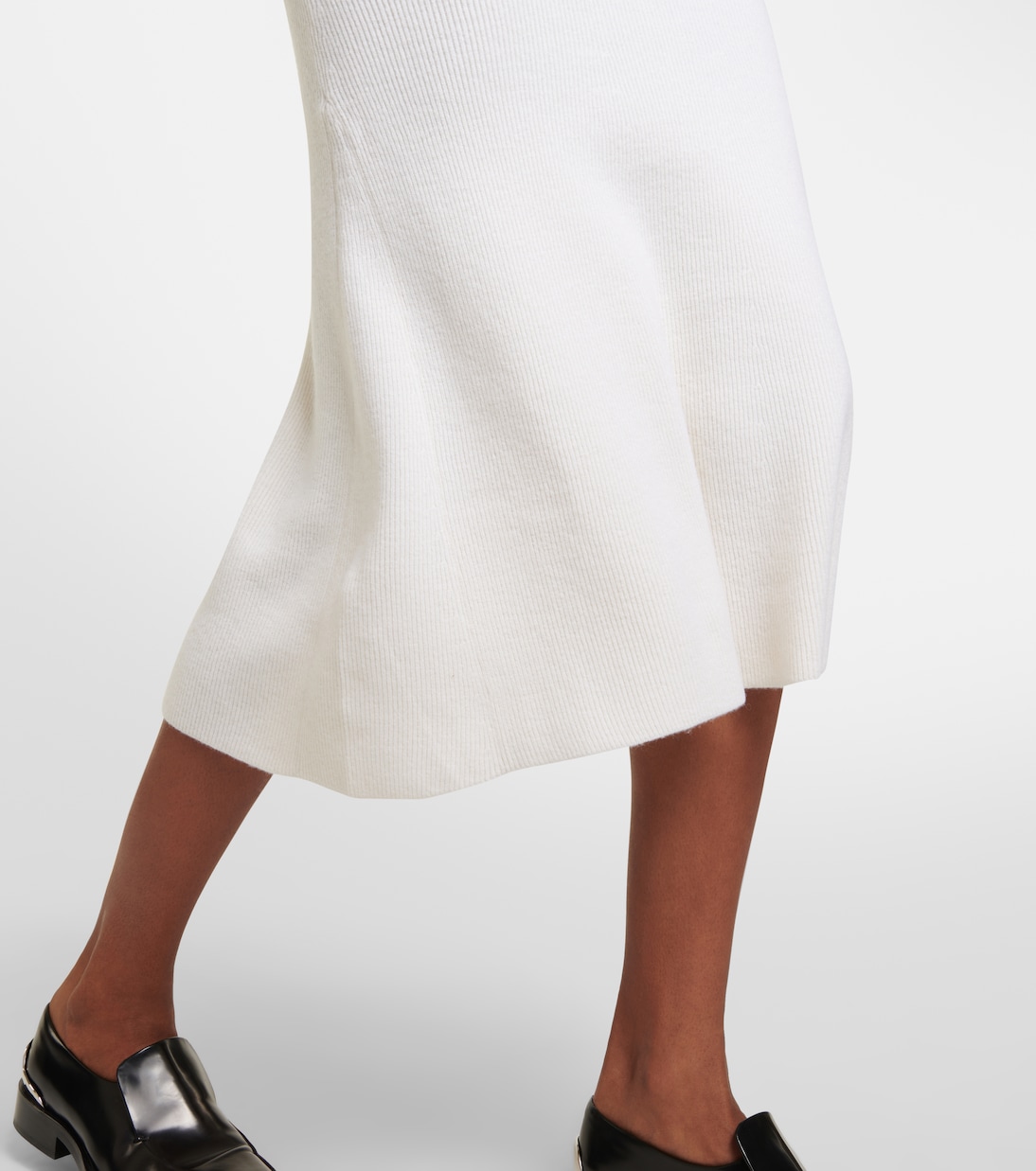 Vestido midi en mezcla de lana | Victoria Beckham
