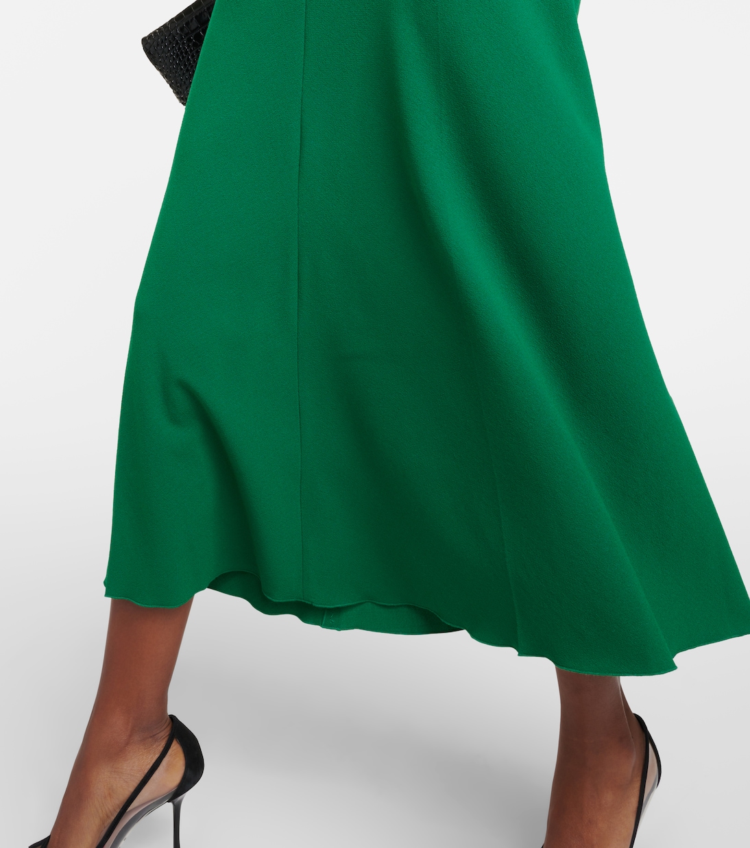 Gathered wool-blend midi dress  | Victoria Beckham