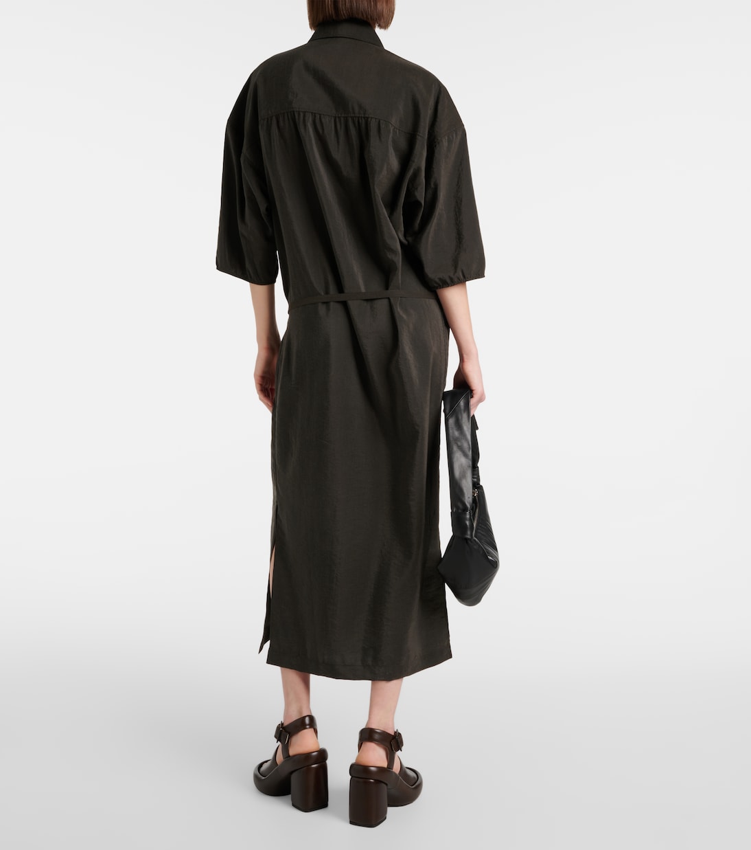 Robe chemise en soie mélangée | Lemaire