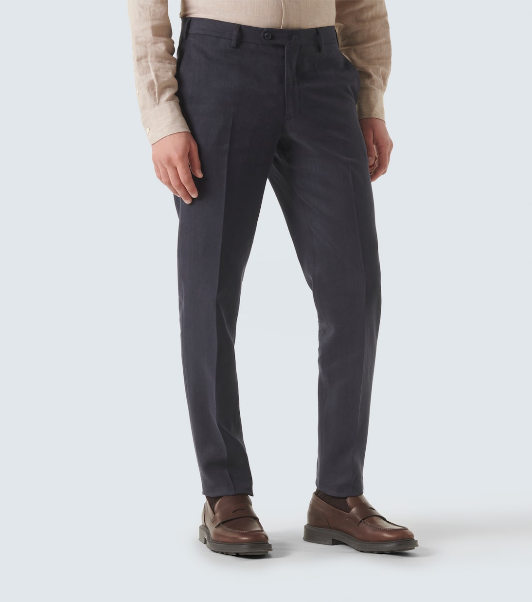 Schmale Hose Pantaflat aus Leinen | Loro Piana