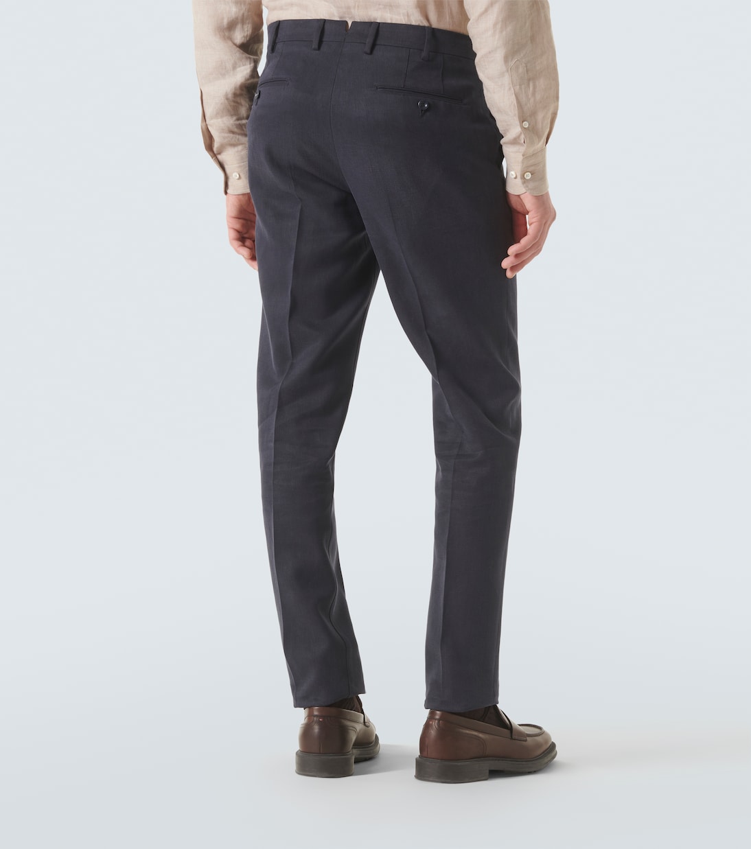 Schmale Hose Pantaflat aus Leinen | Loro Piana