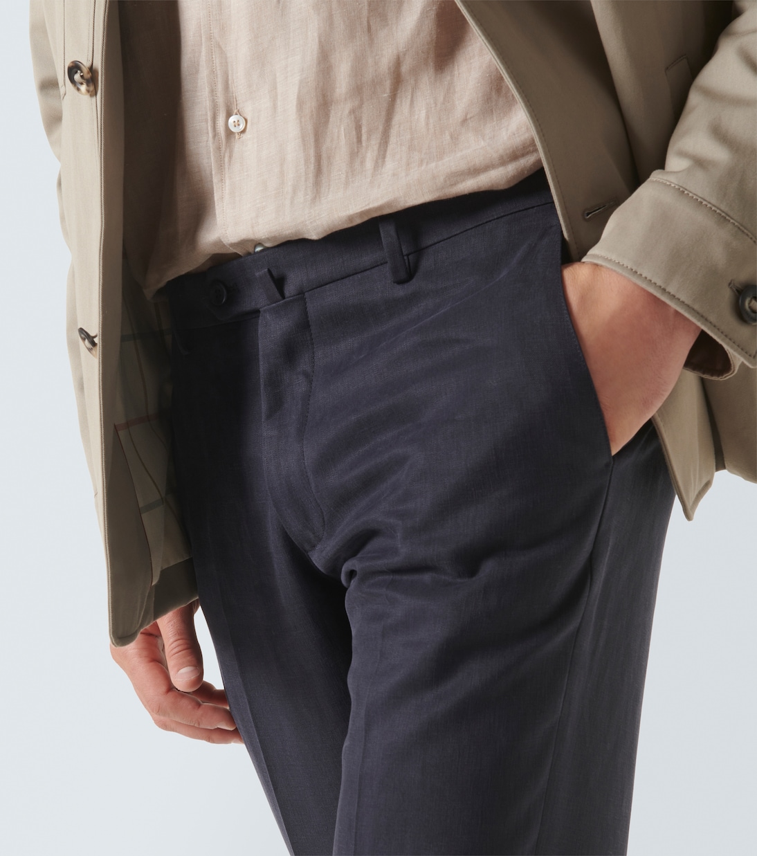 Schmale Hose Pantaflat aus Leinen | Loro Piana