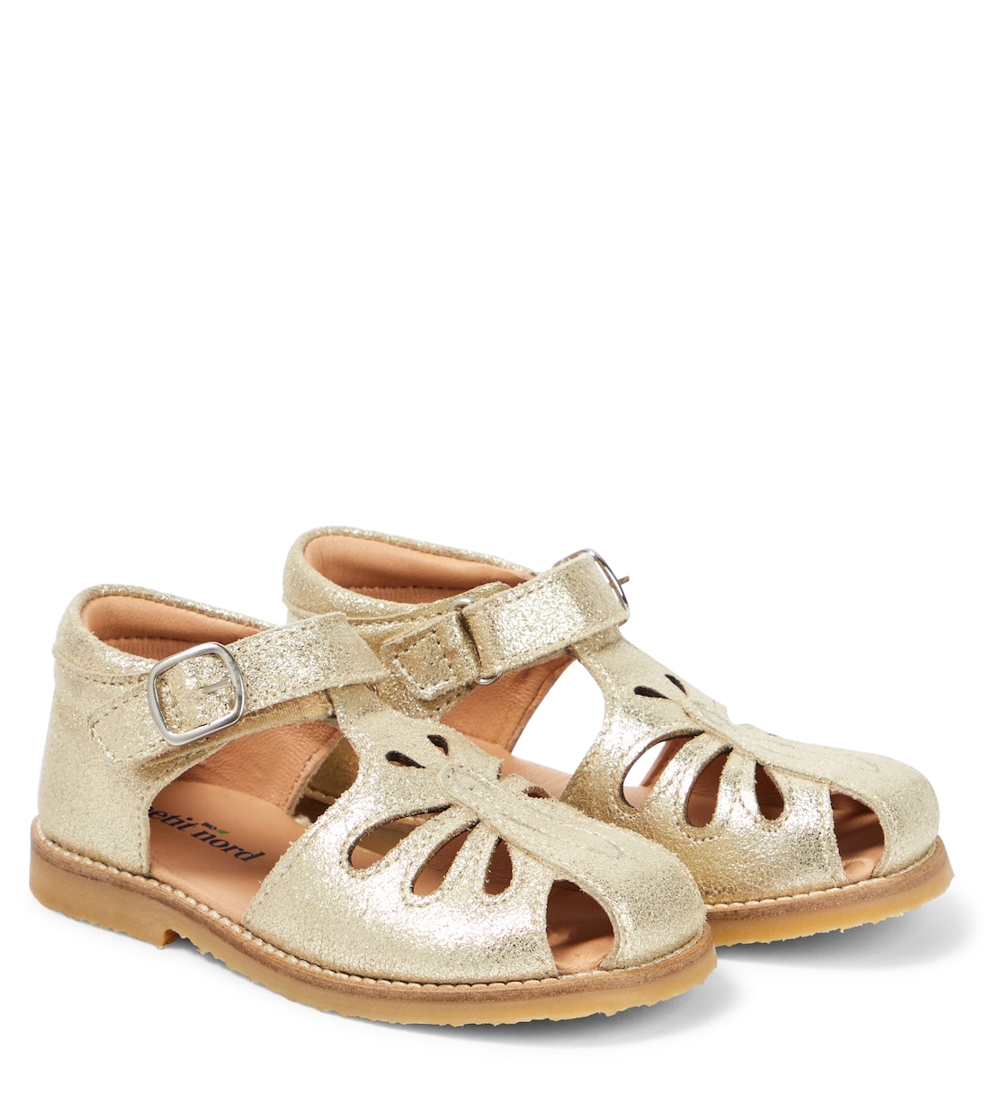 Sandali Butterfly in pelle metallizzata | Petit Nord