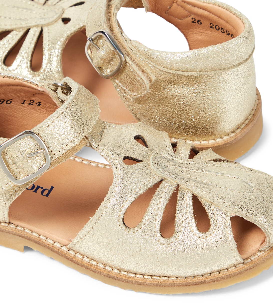 Sandali Butterfly in pelle metallizzata | Petit Nord