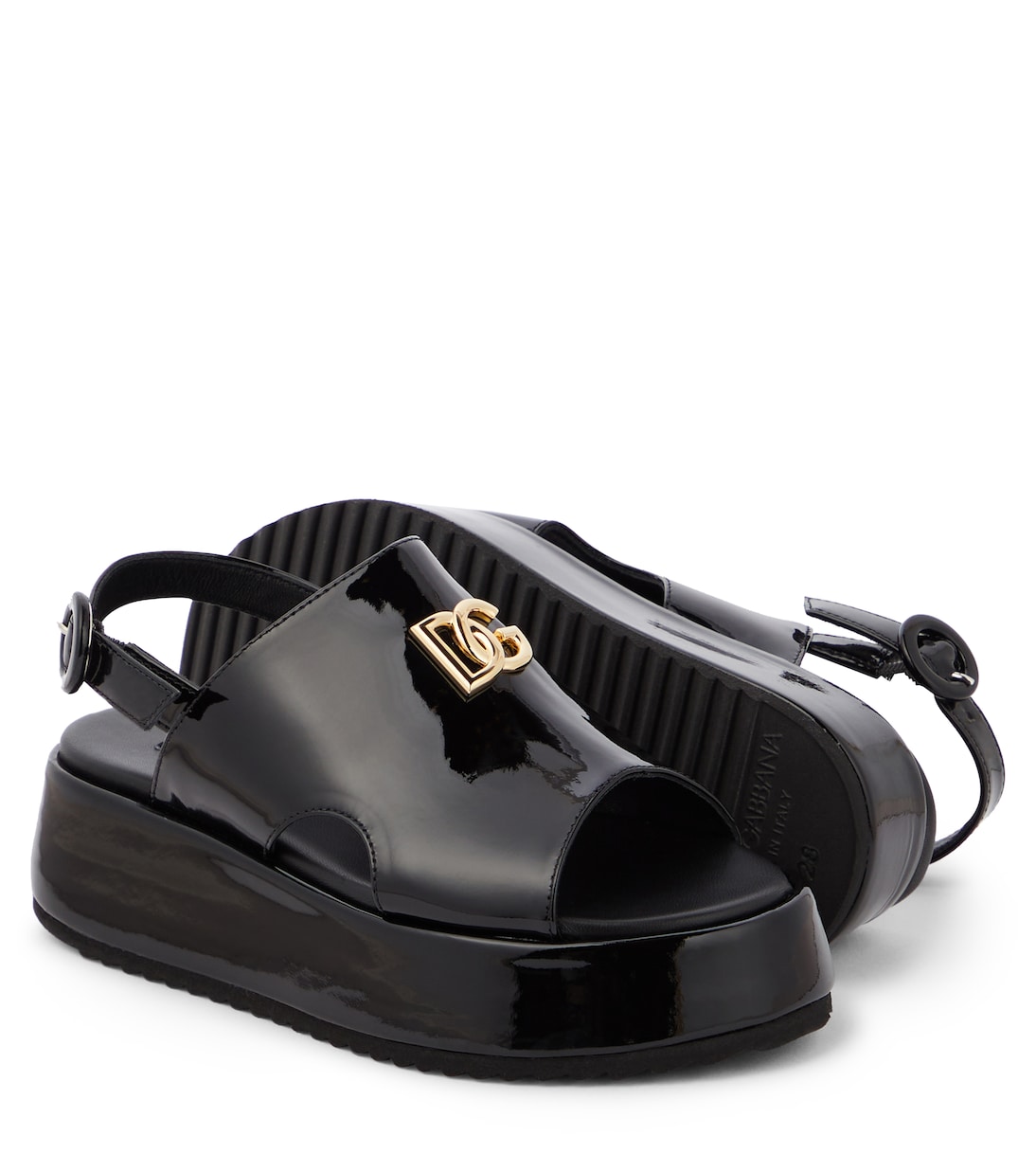 Sandali in vernice con platform | Dolce&Gabbana Kids
